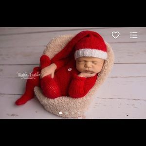 Newborn Christmas outfit and hat